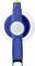 A blue hand spray bottle with a yellow nozzle and round white handle, positioned vertically.