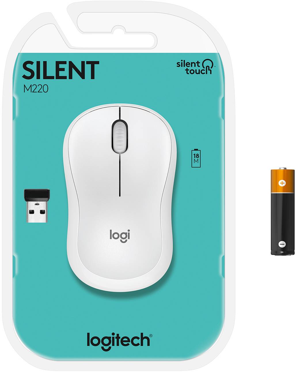 Logitech M220 Silent Mouse Radio Optical White 3 Buttons 1000 dpi-8