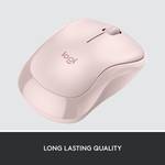 M220 SILENT wireless mouse, 2.4 GHz with USB receiver, 1000 DPI Optical Tracking, up to 18 months battery life, for left and right-handed people, for PC, Mac, laptop, pink