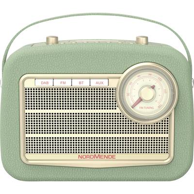 Nordmende Transita 130 Desk radio DAB+, FM AUX, Bluetooth, USB  Battery charger, Alarm clock, rechargeable Green