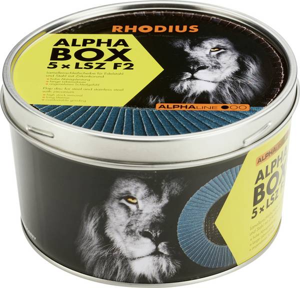 Rhodius 209317 LSZ F2 BOX Flap disc Diameter 125 mm Bore diameter 22.23 mm Grit size 80 5 pc(s)