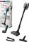 Cordless Bosch vacuum cleaner model in front of packaging. Accompanying accessories shown. High suction power promise on packaging.