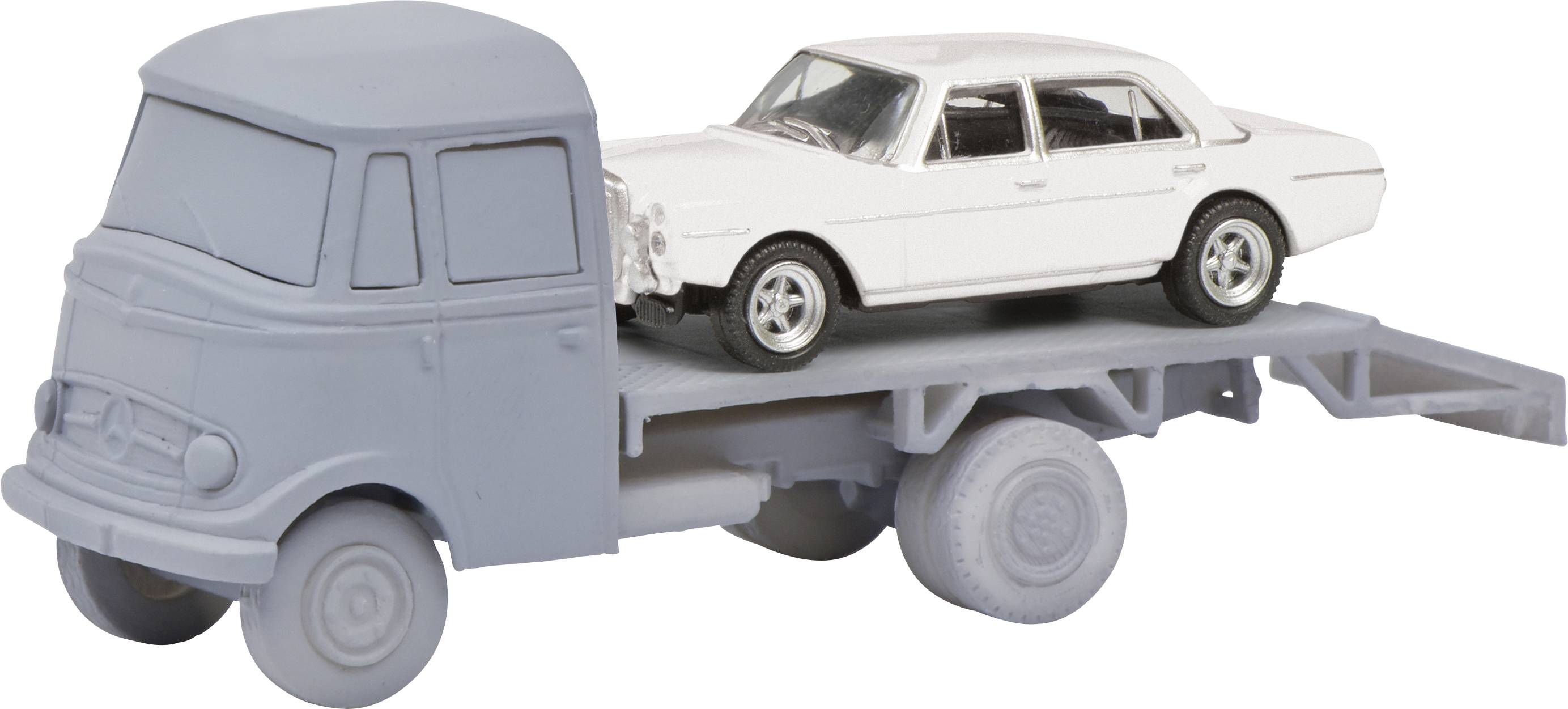 Schuco 452661700 H0 HGV Mercedes Benz L319 car transport-0