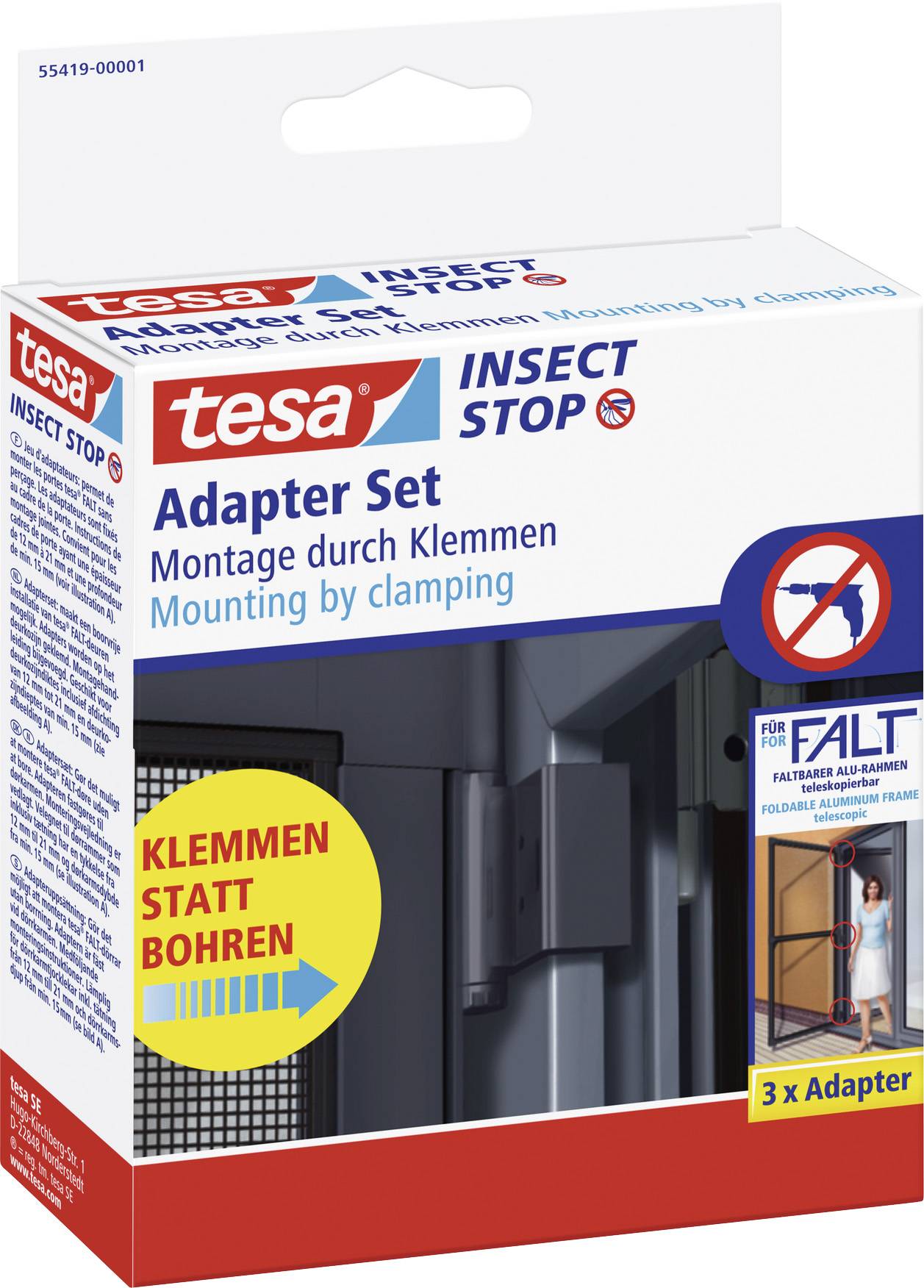 tesa 55419-01-00 Falt Fly screen adapter kit Suitable for Tesa Tesa insect netting 1 pc(s)