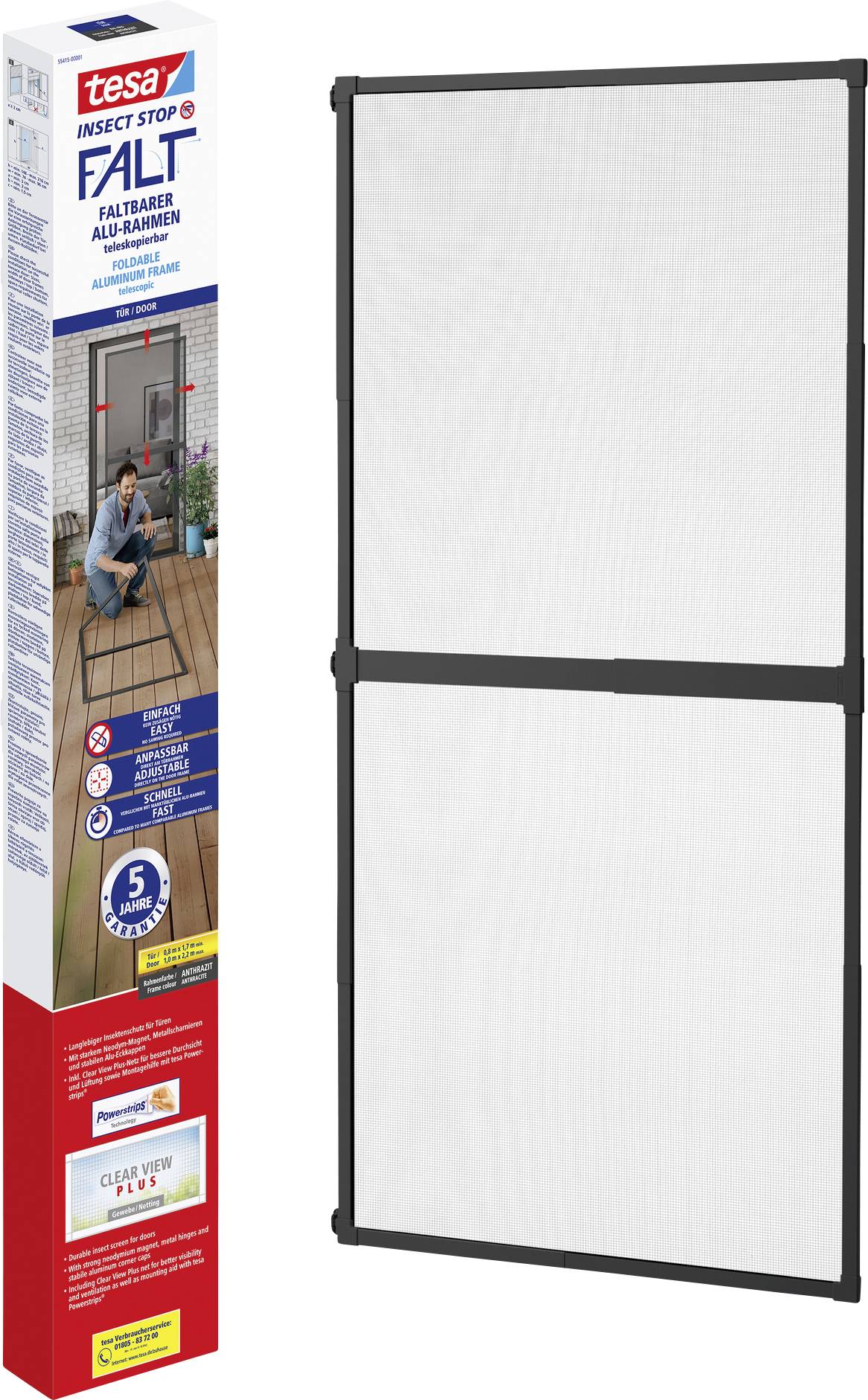 tesa FALT 55415-00001-00 Door insect netting Anthracite 1 pc(s)
