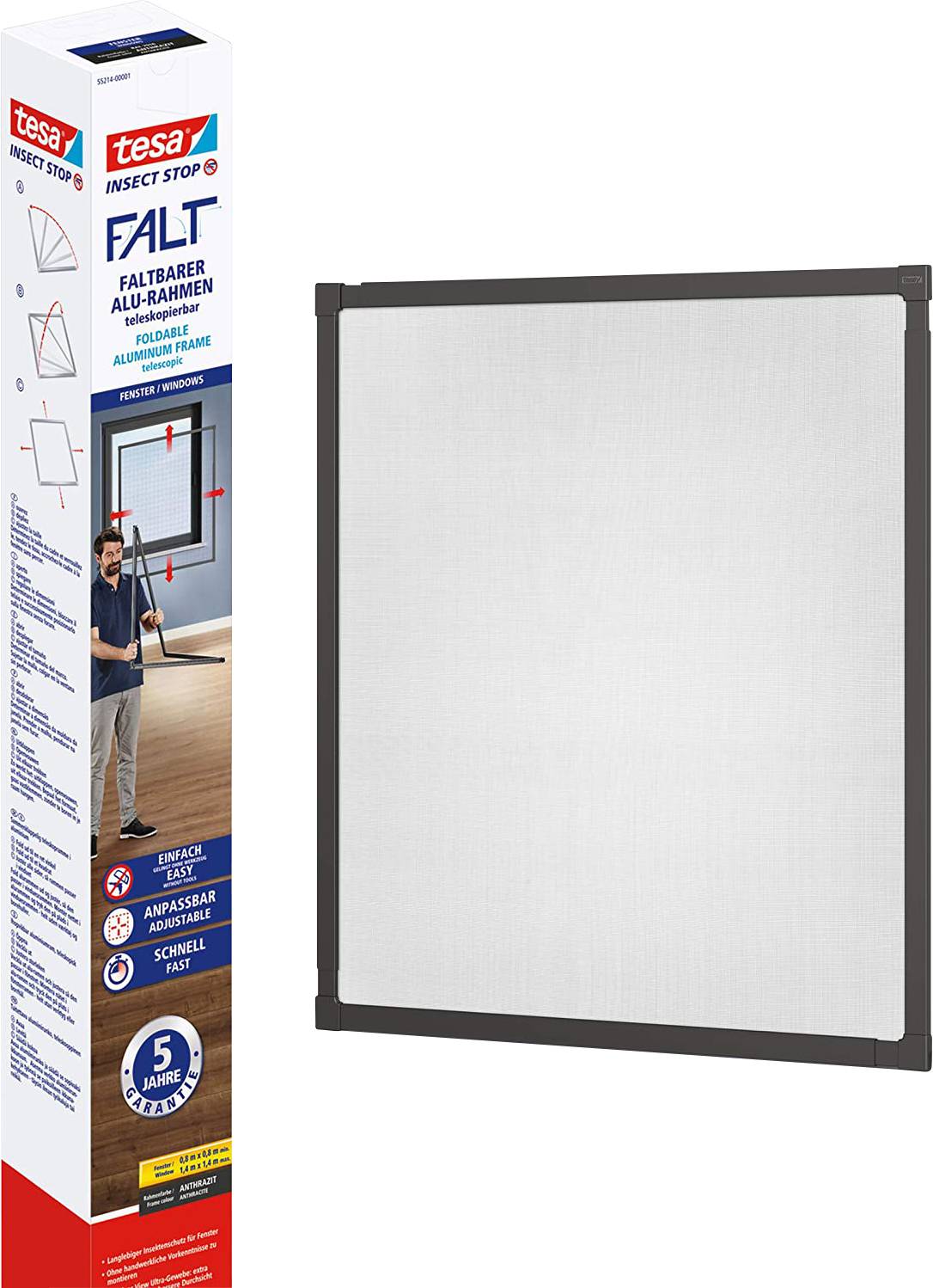 tesa FALT 55214-00001-00 Fly screen Anthracite 1 pc(s)