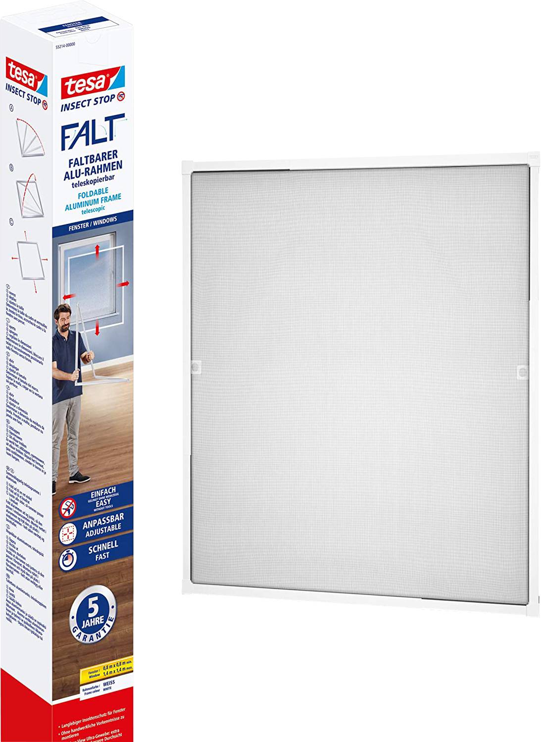 tesa FALT 55214-00000-00 Fly screen White 1 pc(s)