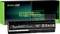 Laptop battery by Green Cell placed in front of a cardboard box featuring a graphic of an open laptop. The text 'Green Cell Fresh Energy' is visible.