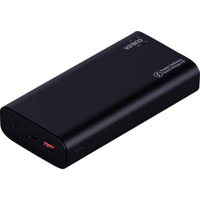 Verico Power Pro PD Power bank 20000 mAh Power Delivery LiPo USB type A, USB C® Black-0