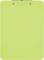 Green clipboard with no visible writing or objects on it, against a neutral background.