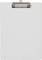 A blank metal clipboard with a white surface, ready for writing or attaching paper.