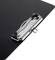 Black clipboard with silver clip fastening, photographed at a slight angle, on a white background.