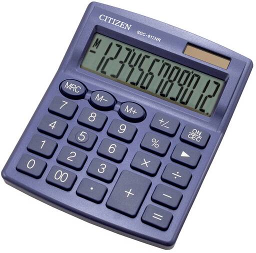 Citizen Citizen Desk calculator Blue Display (digits) 12 batterypowered, solarpowered (W x H