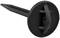 A black fixing pin with a wide head and a pointed end, used for securing objects in various materials.