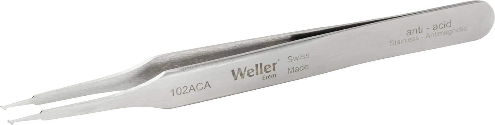 Weller Erem® 102ACA SMD tweezers 102ACA Pointed, curved (45°), fine 115.00 mm-0