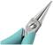 Plier-like tool with pointed, conical jaws and turquoise handles. Brand inscription 'Weller Erem'.