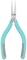 Pliers with green handles and pointed, thin jaws. Suitable for fine work, such as in the electronics sector.