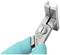 Pliers with turquoise handles and the inscription 'Weller Erem Swiss 505BG' on the metal surface.