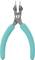 A precision pliers with turquoise handles and a silver head, suitable for cutting fine wires, brand name visible on the pliers.