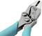 Metal cutting pliers with blue handles and two metal cutting jaws. Suitable for precise cuts in wires and thin metal.