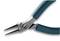 Round pliers with blue handles, suitable for precise bending work on wire or other small materials.