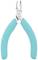 Green-blue side cutters, a tool with curved handles and a sharp point.