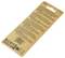 Battery packaging with warning notices and symbols for disposal and recycling on brown cardboard. Text in multiple languages.