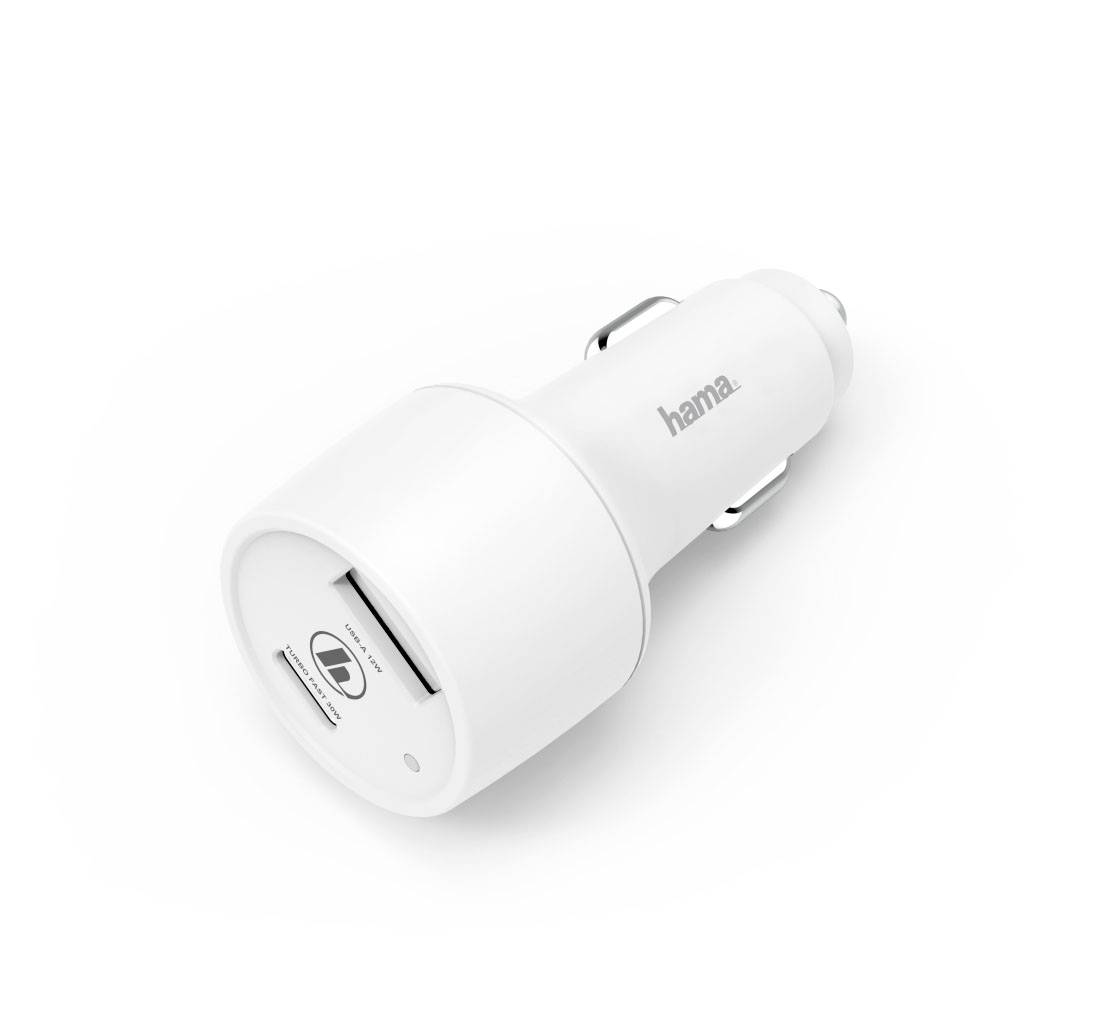 Hama Car charger USBC power delivery + USBA.