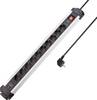 Sygonix SY-4755608 Surge protection power strip 10x Silver, Black 1 pc(s)