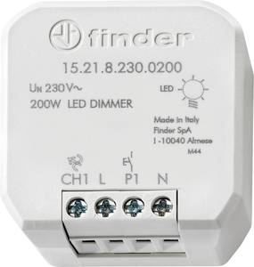 Finder 15.21.8.230.0200 Flush-mount dimmer Suitable for light bulbs: LED bulb Light grey
