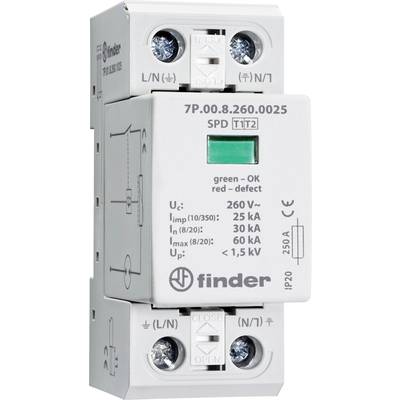 Image of Finder 7P.01.8.260.1025 7P.01.8.260.1025 Surge arrester Surge protection for: Switchboards 1 pc(s)