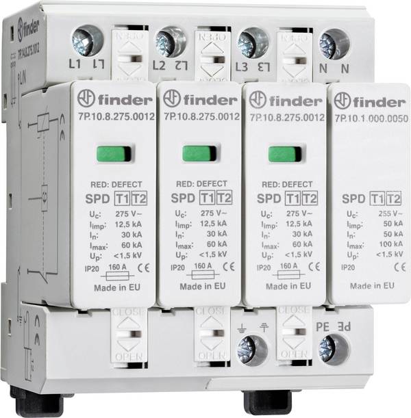 Finder 7P.14.8.275.1012 7P.14.8.275.1012 Surge arrester Surge protection for: Switchboards 1 pc(s)