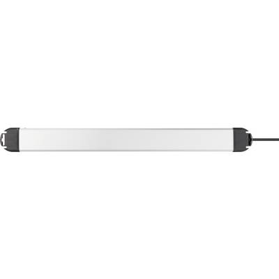 A rectangular, flat LED light with black end caps and a cable on the right side. Ideal for uniform illumination.