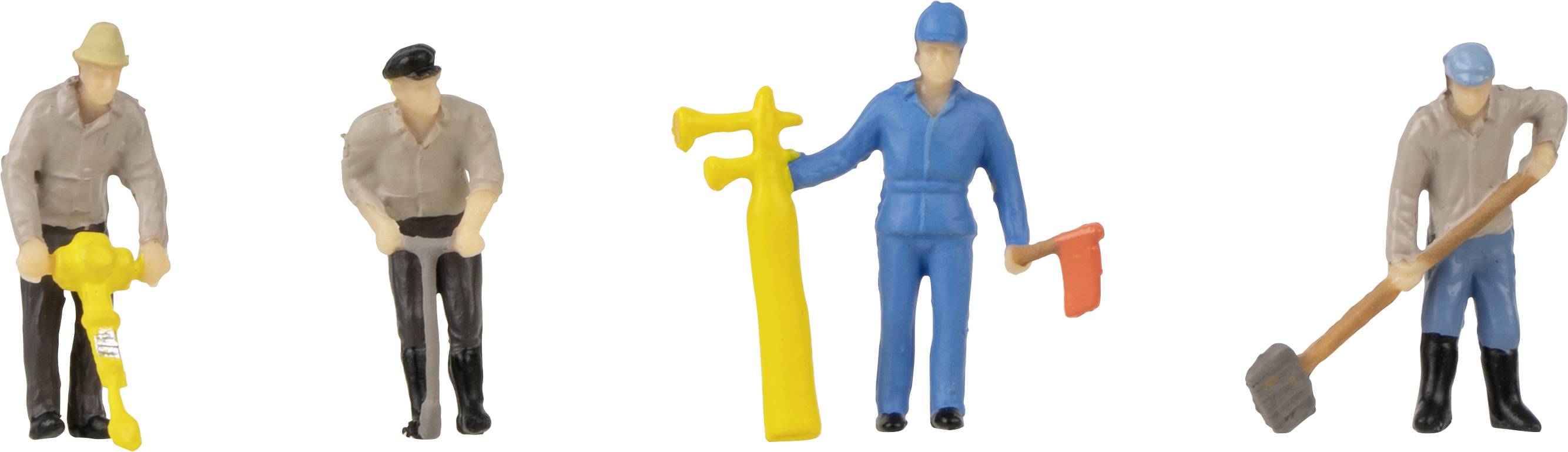 Faller H0 Track construction workers & tremolo Painted, Standing