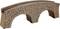 Stone bridge in model format with arched spans and textured surface. Ideal for architectural or railway models.