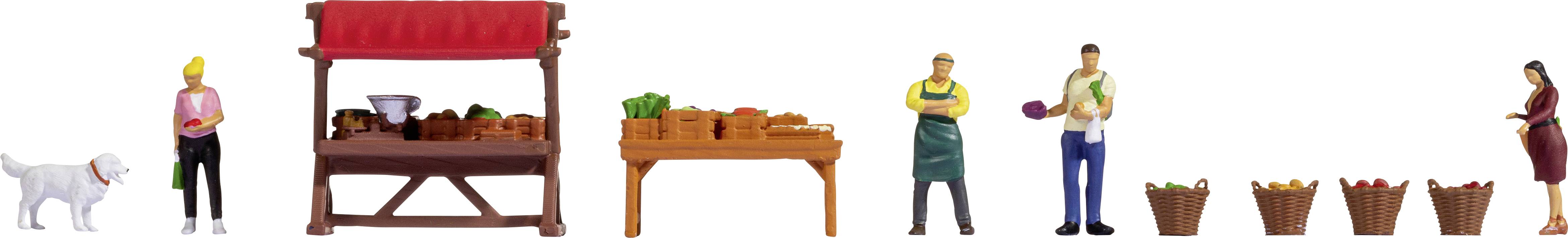 NOCH H0 Vegetable stand 16225 Gemüsestand Painted-0