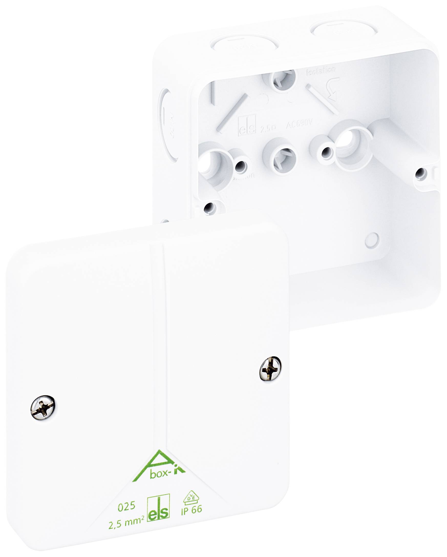 Image of Spelsberg 48990201 Joint box (L x W x H) 82 x 82 x 52 mm White IP66 1 pc(s)