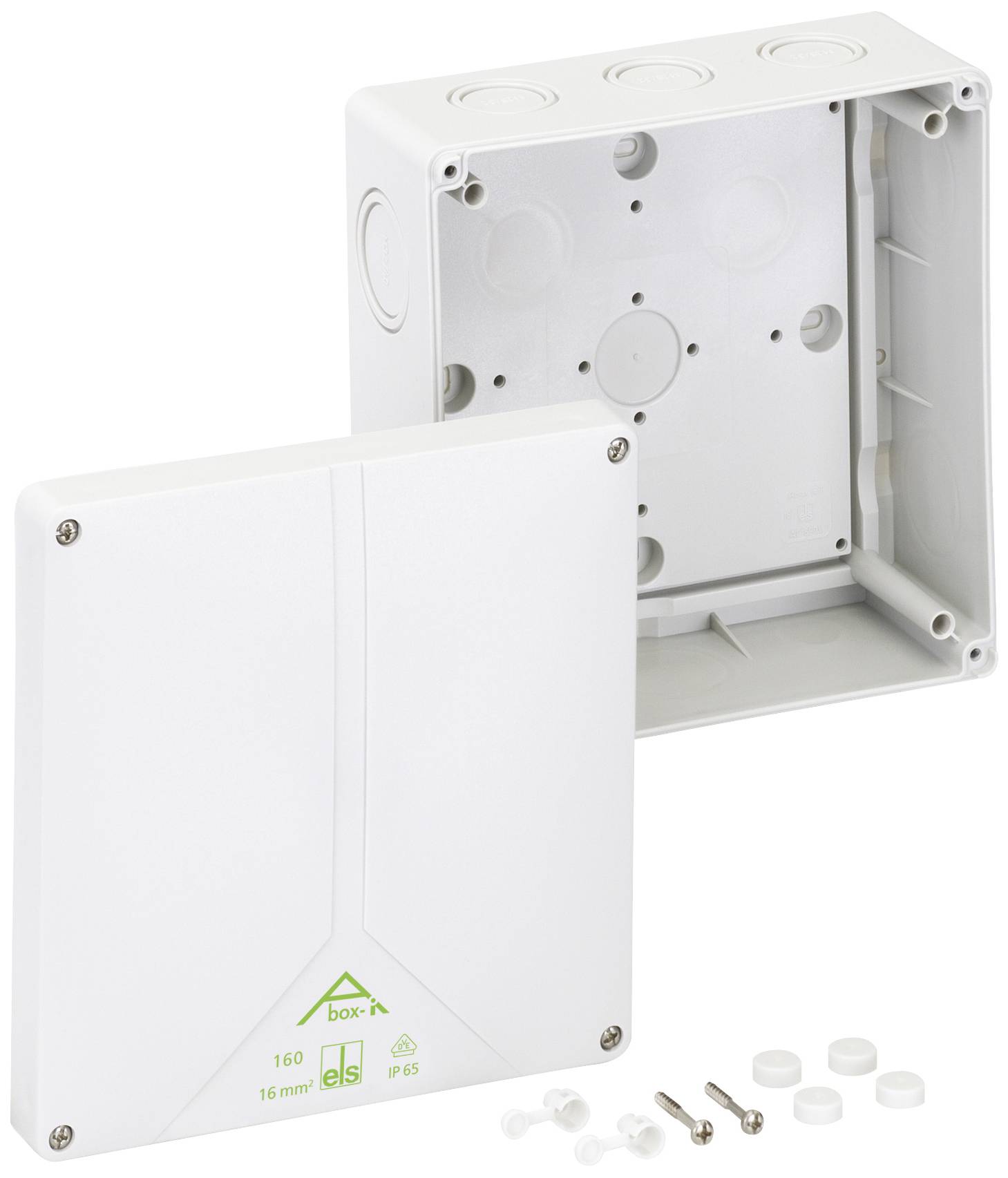 Spelsberg 49091601 Joint box (L x W x H) 180 x 180 x 91 mm Grey IP65 1 pc(s)-0