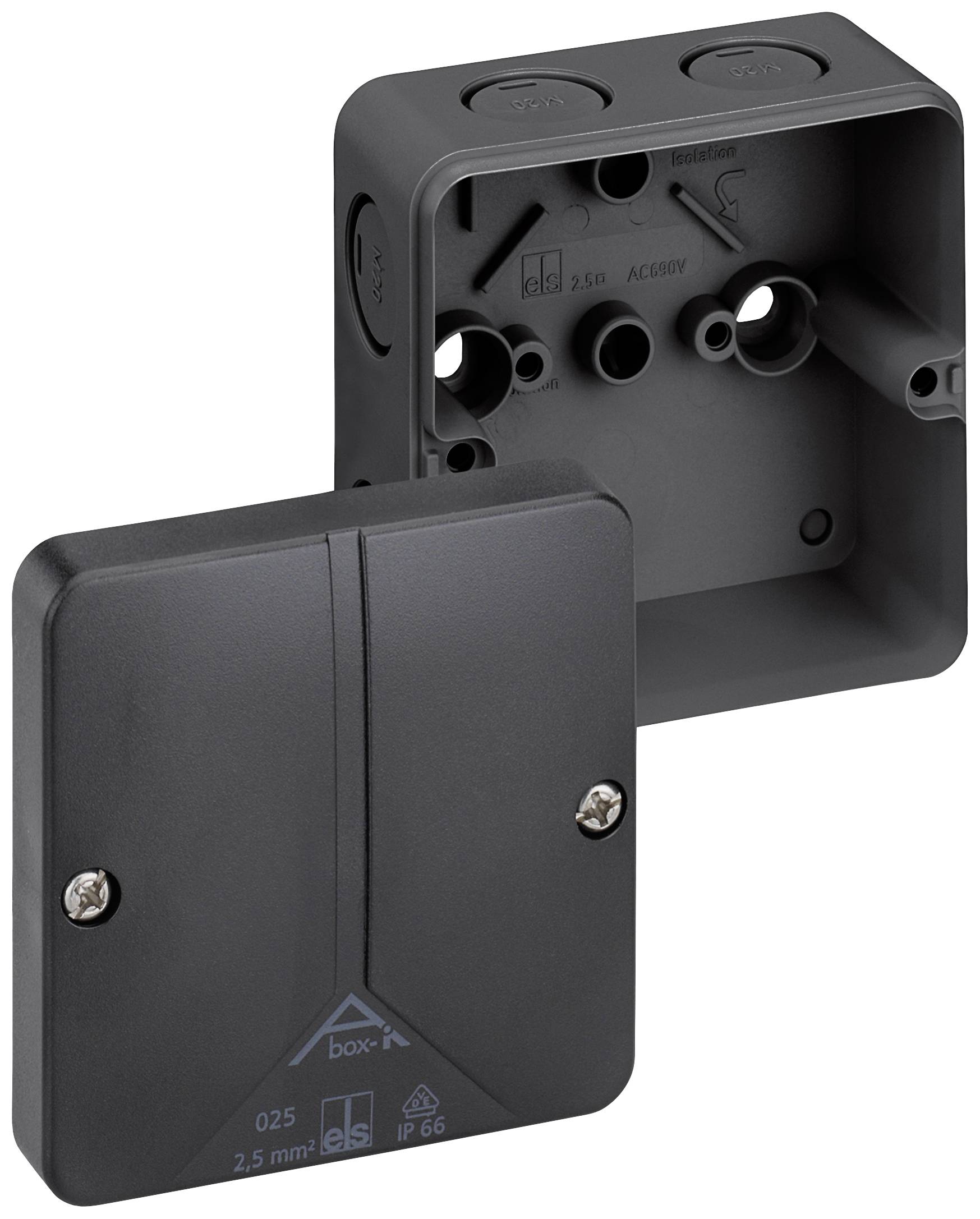 Spelsberg 49890201 Joint box (L x W x H) 82 x 82 x 52 mm Black IP65 1 pc(s)