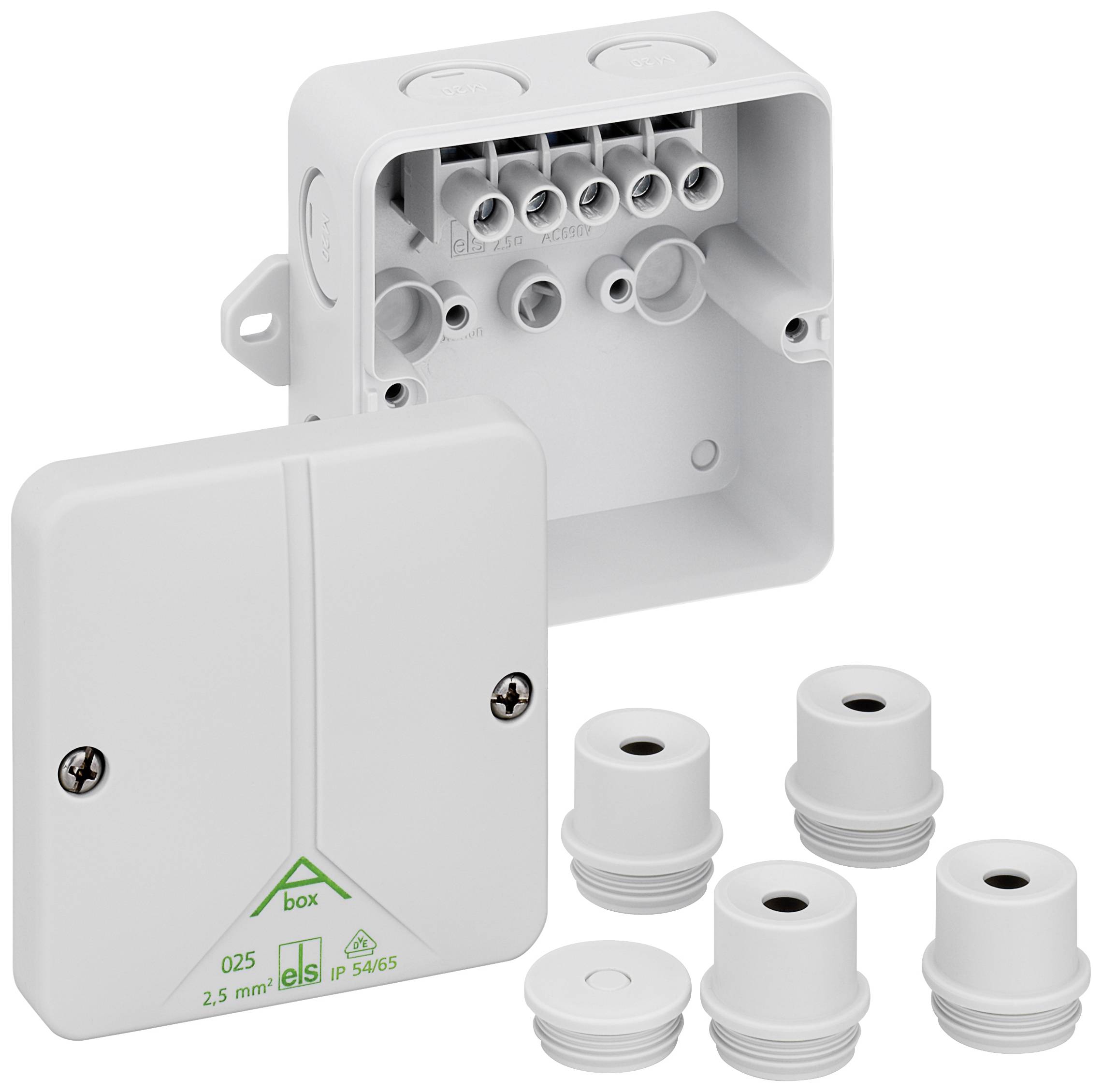 Spelsberg 80840701 Joint box (L x W x H) 82 x 82 x 52 mm Grey IP65 1 pc(s)-0