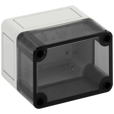 A small, rectangular, transparent protective box with rounded corners, suitable for protecting electrical components.
