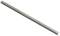 A long, thin metal rod, diagonally positioned on a white background.