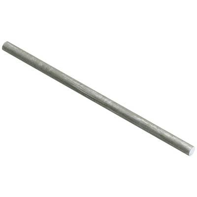 A single grey metal rod on a white background.