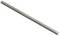 A single grey metal rod on a white background.