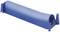 A blue plastic component with a cylindrical opening, potentially a protective element or housing for a technical device.