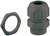 Grey cable gland set with one gland and one locknut, suitable for cable fastening, M20x1.5 thread.