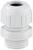'White plastic cable gland M20x1.5.'