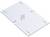 White metal plate with rounded corners and holes, alongside eight small screws.