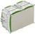A rectangular electrical box with green and white details, multiple cable connections, and removable covers.