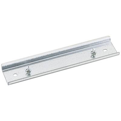 Metal angle bracket with two screws; used for fixing or stabilising constructions.